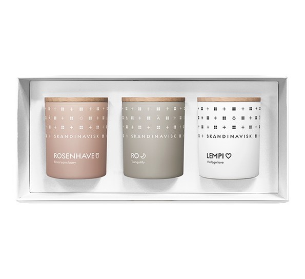 Sense gavesett 3 duftlys fra Skandinavisk
