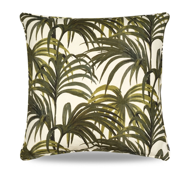 Palmeral pute 45x45 cm hvit/grønn