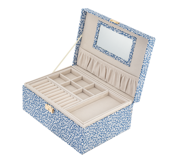 Smykkeskrin stort Liberty Feather Blue  Bon Dep