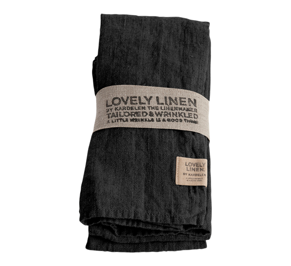 Lovely servietter 45x45 cm mørk grå 4-pk fra Lovely Linen