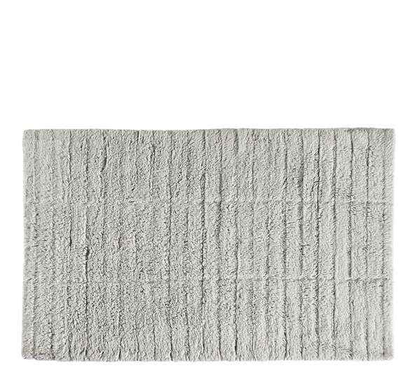 Singles badematte Tiles soft grey 50x80 cm fra Zone