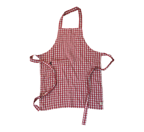 Misty forkle med knapp square Real red fra Lovely Linen