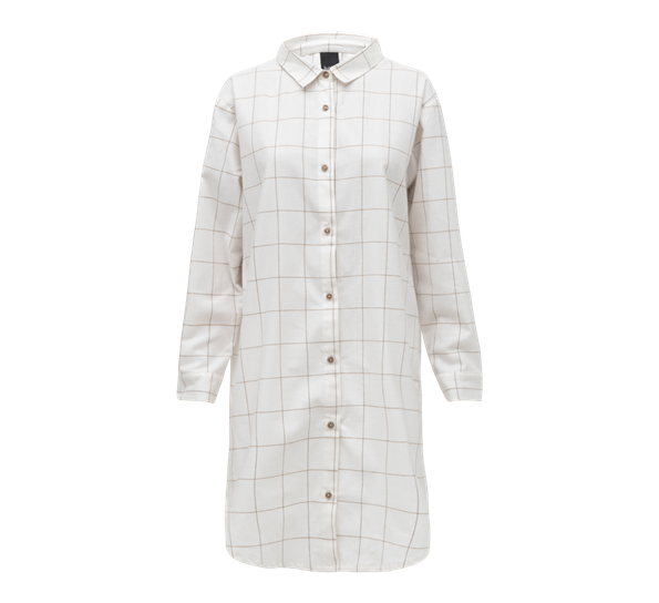 Føniks nattskjorte flanell offwhite L fra Høie