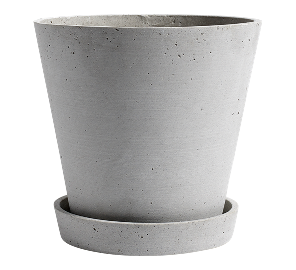 Flowerpot potteskjuler med fat XL grå fra HAY