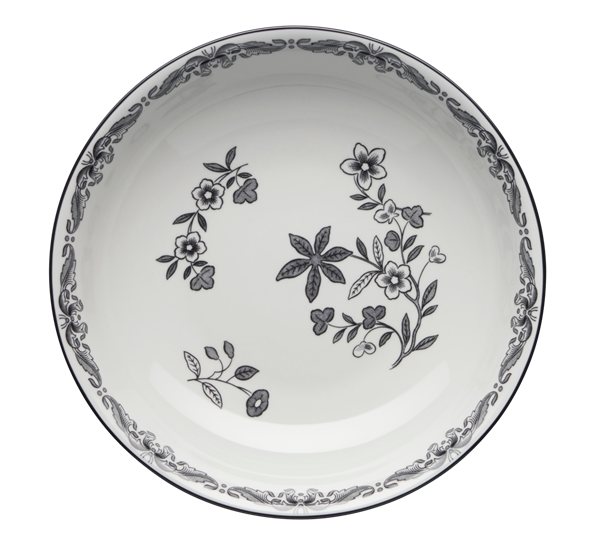 Ostindia Svart dyp tallerken 22 cm fra 