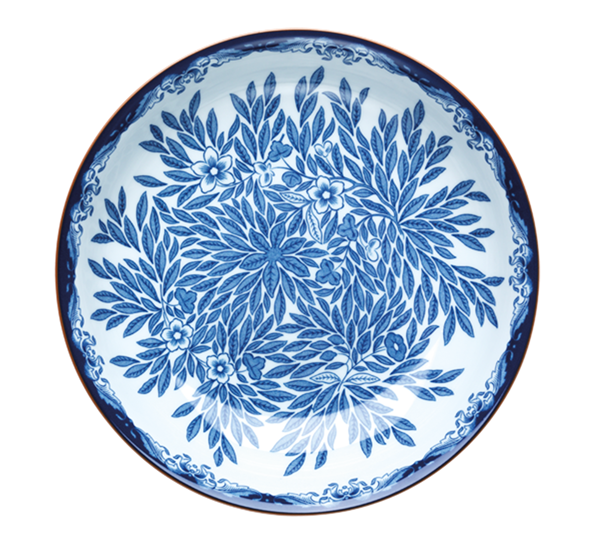 Ostindia Floris blå tallerken dyp 22 cm fra 