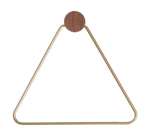 Toalettrullholder messing og eik fra Ferm Living