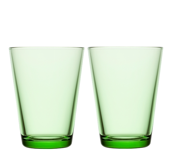 Kartio vannglass 40 cl 2-pk eplegrønn fra 