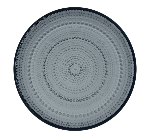 Kastehelmi mørk grå glasstallerken 24,8 cm fra 