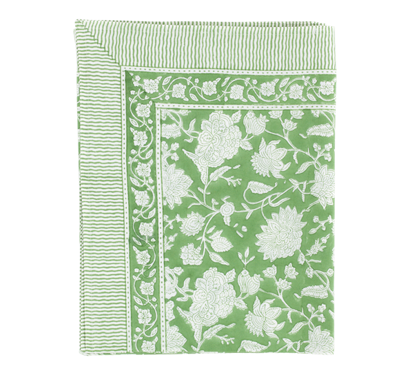 Indian Rose duk green tea 150x350cm fra Chamois