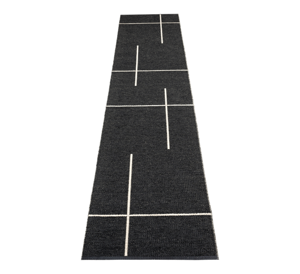 Fred matte sort 70x360 cm fra Pappelina