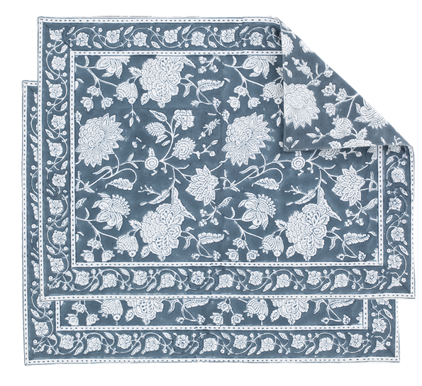 Indian Rose spisebrikke 2-pk true navy 37x50cm fra Chamois