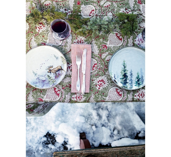 Pomegranate linduk grønn 170x270cm fra Chamois