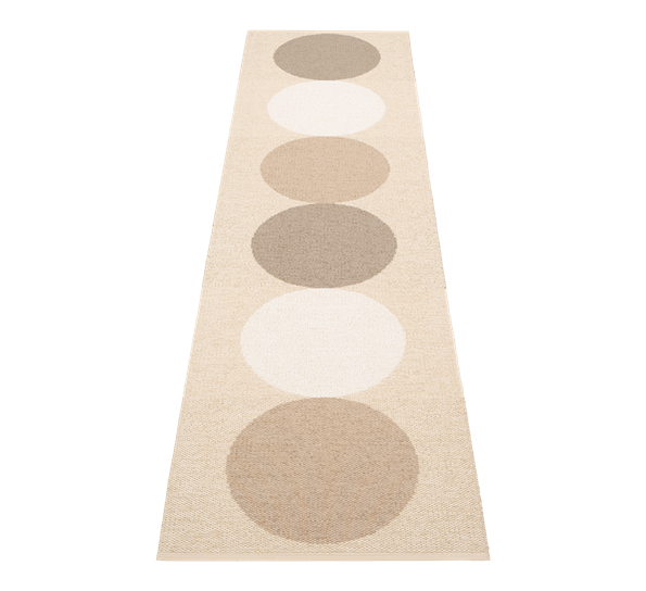 Otto matte grain cream 70x280 cm fra Pappelina