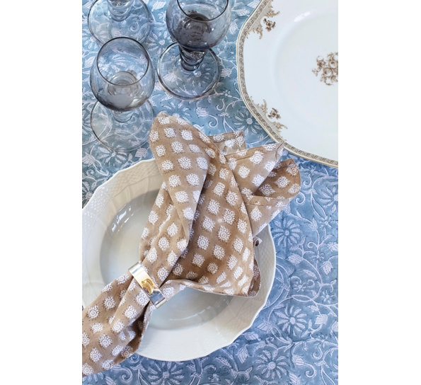 Margerita duk cashmere blå 150x350cm fra Chamois