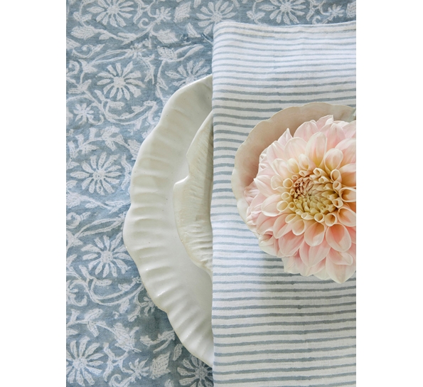 Margerita linduk cashmere blå 150x350cm fra Chamois