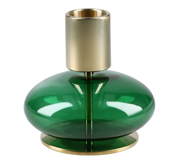 Bubble lysestake h8 cm grønn Holmegaard