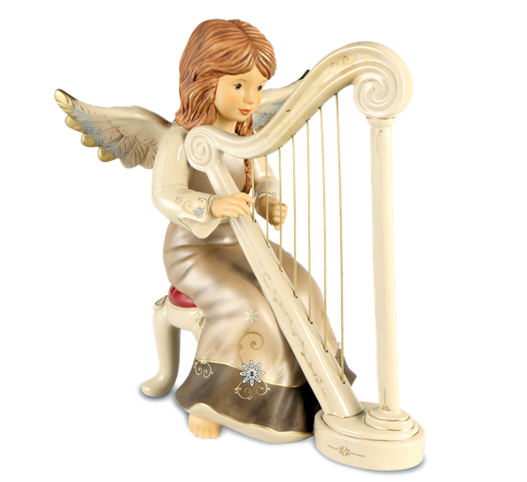 Walnut engel LTD Gentle Melody med Swarovski®-krystall 36 cm fra Goebel