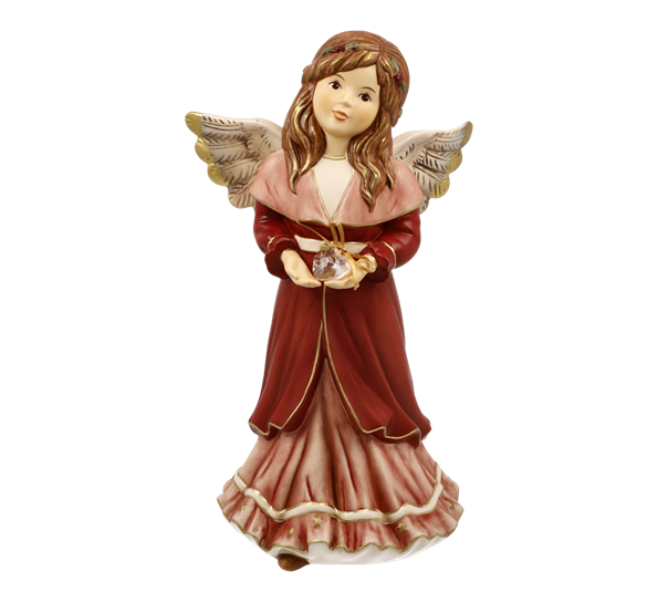 Bordeaux engel Heartfelt med Swarovski®-krystall 25 cm fra Goebel