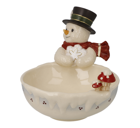 Snømannskål Snow Covered Winter 12 cm fra Goebel