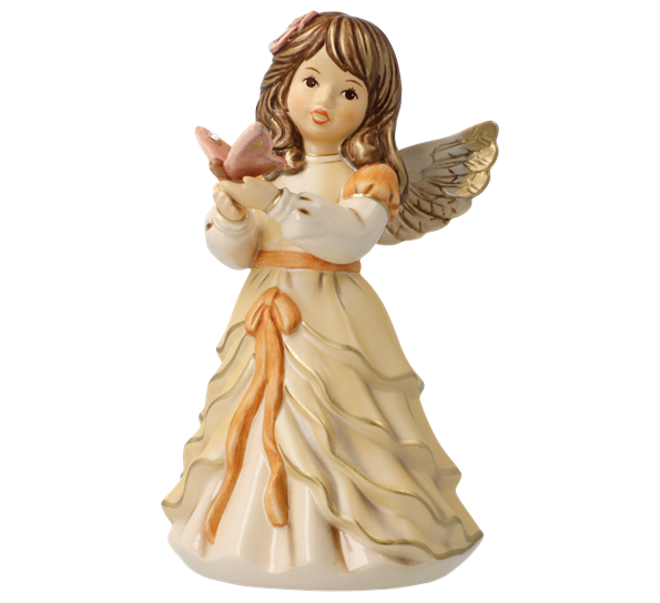 Champagne engel Bring Me Luck med Swarovski®-krystall 15 cm fra Goebel
