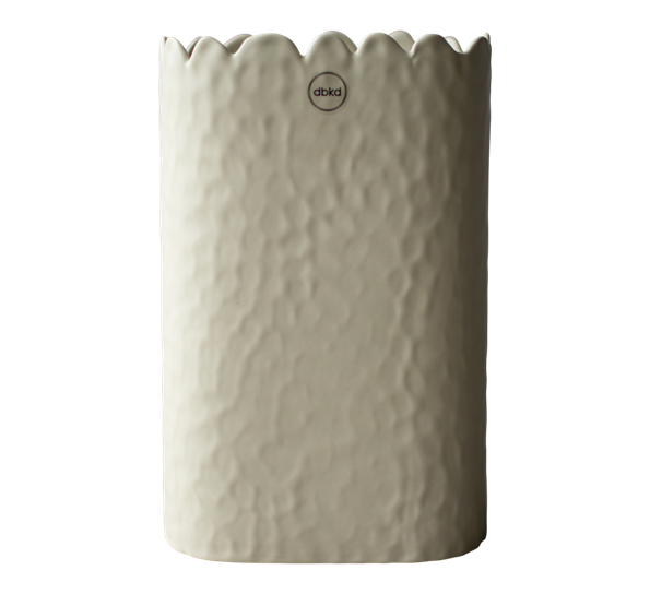 Flowery vase h20 cm krem fra DBKD