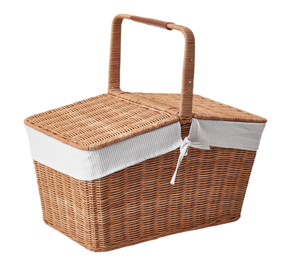 Rattan piknikkurv 46x26x38 cm natur  Lexington