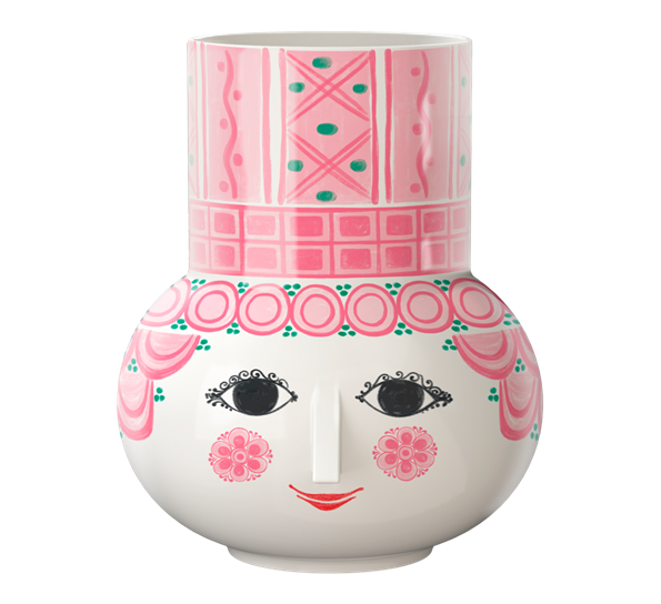 Olga vase h15 cm rosa fra Bjørn Wiinblad