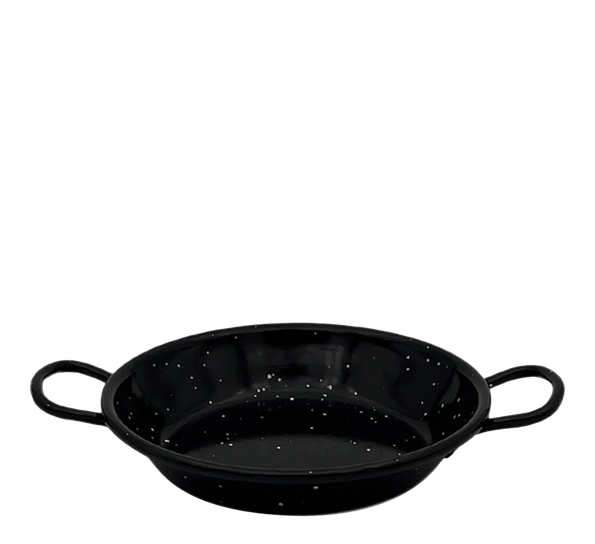 Emaljert tapaspanne ø12 cm stål sort Vaello