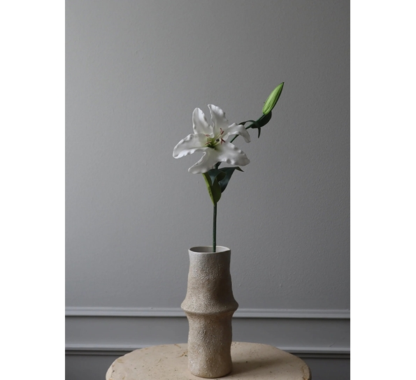 Kunstig blomst Lily Lilje stor hvit fra Botanè Studios