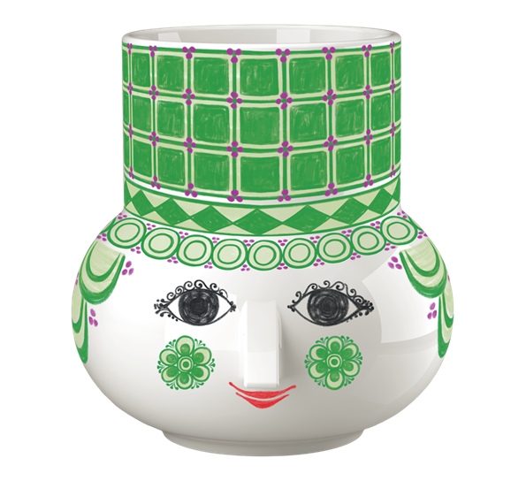 Olga lysestake til kubbelys 12 grønn fra Bjørn Wiinblad