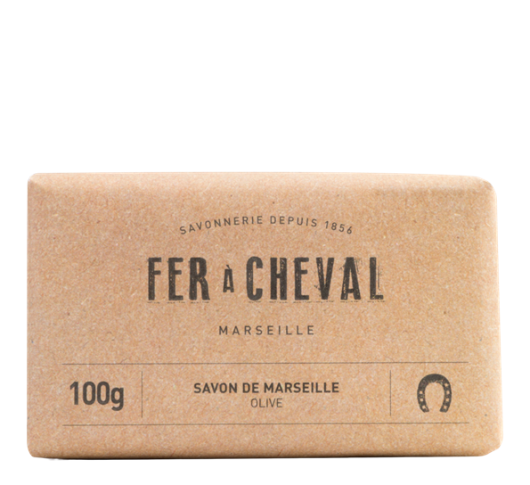 Marseille oliven såpestykke i papir 100g fra Fer á Cheval