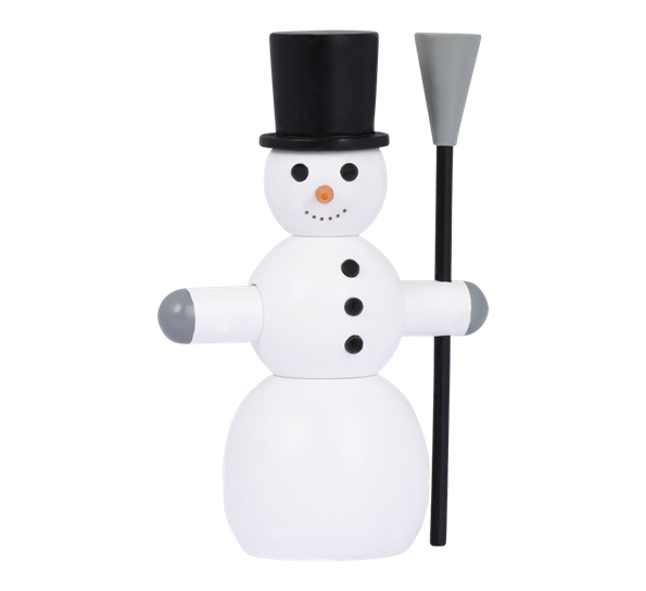 <p>Snømann 9 cm malt bøk fra Novoform</p>
