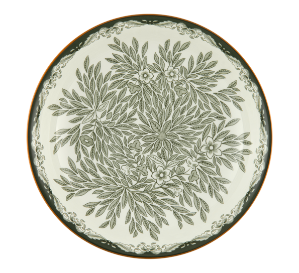 Ostindia Floris grønn dyp tallerken 22 cm fra 