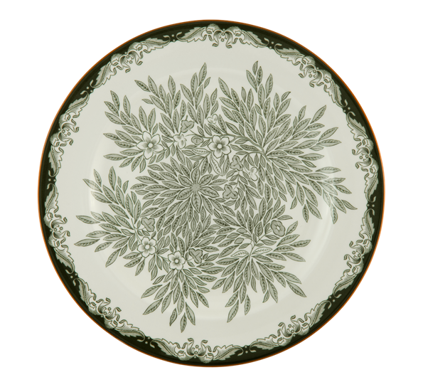 Ostindia Floris grønn tallerken 27 cm fra 