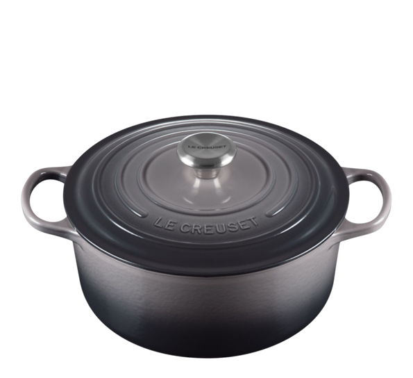 Jerngryte rund 5,3l 26cm flint fra Le Creuset