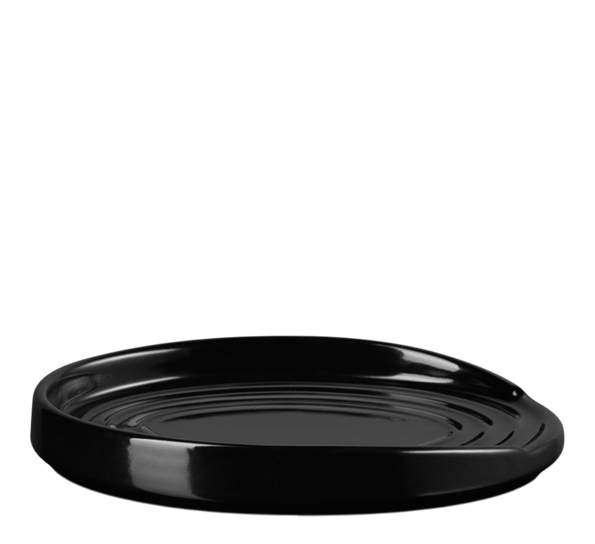 Oval gryteskjeholder 15 cm blank sort fra Le Creuset