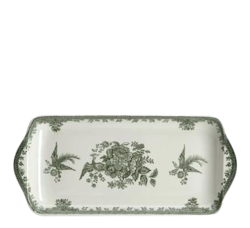 Green Asiatic Pheasants rekt fat 28x12cm fra Burleigh