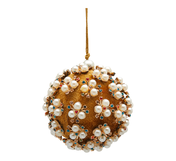 Julekule Elizabeth ø8 cm gylden EDG Enzo de Gasperi