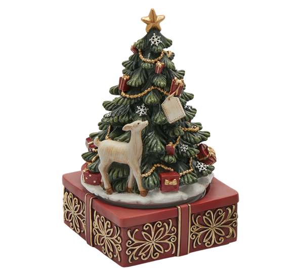 Juletre spilledåse 19 cm rød EDG Enzo de Gasperi