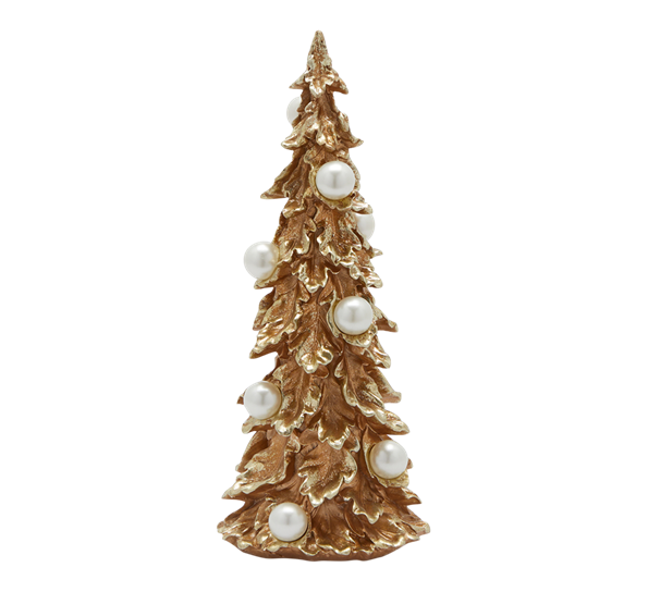 Juletre med perler 34 cm gull EDG Enzo de Gasperi