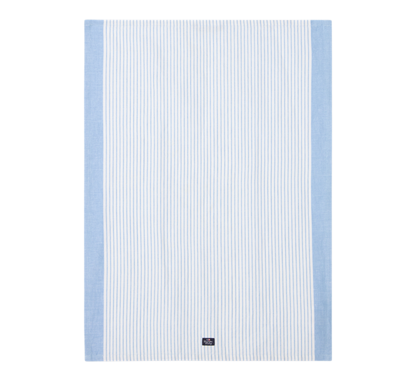 <p>Striped kjøkkenhåndkle&nbsp;lin- og bomul 50x70 cm blå hvit Lexington</p>
