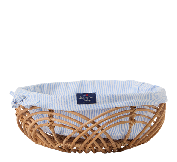 Wavy Rattan brødkurv med innerfor ø26 cm brun Lexington
