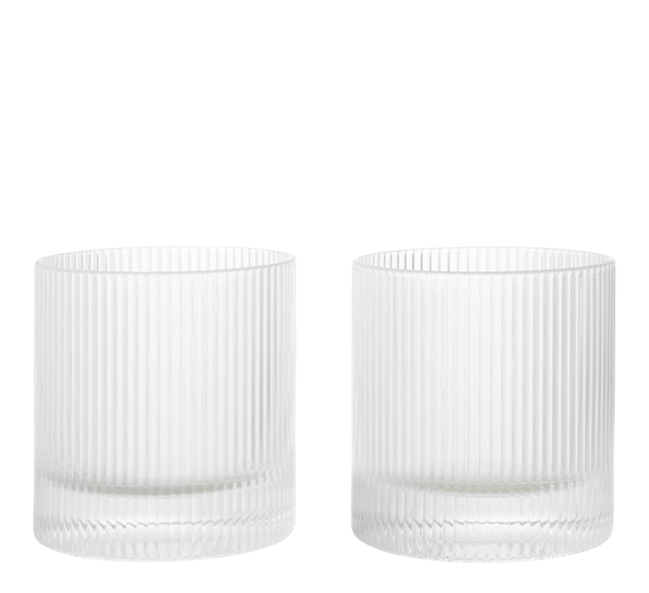 Ripple klar tumblerglass 2-pk Ferm Living