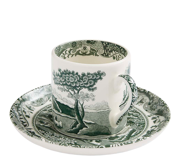 Green Italian espressokopp med skål 9 cl Spode