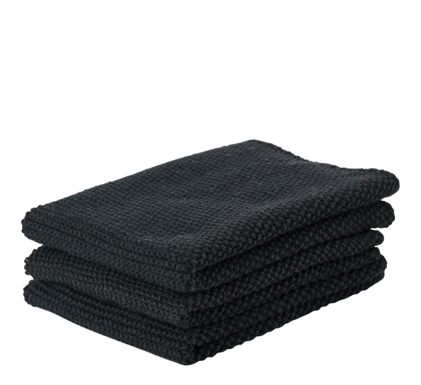 Kjøkkenklut sort 3pk fra Zone