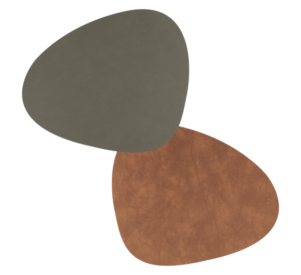 Curve Nupo double spisebrikke 37x44 cm militærgrønn natur Lind DNA