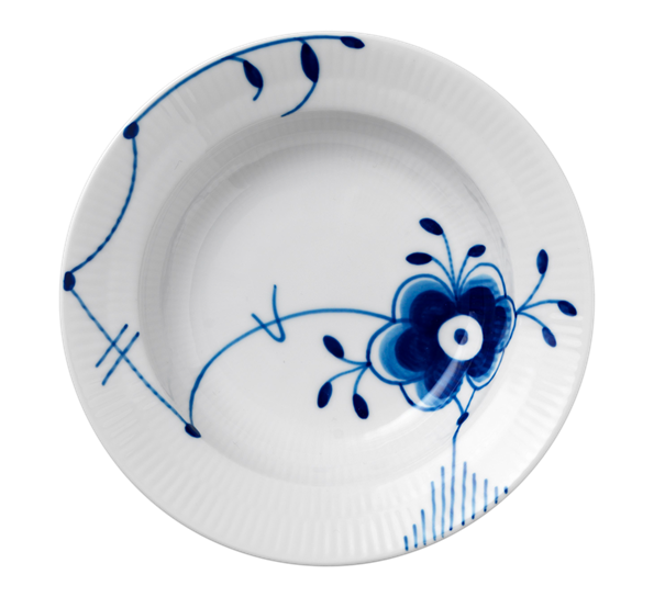 Blå Mega Riflet dessertskål 17 cm fra n