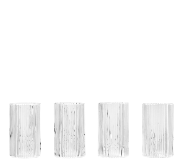 Ripple klar verrines drikkeglass 4-pk fra Ferm Living