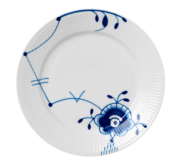 Blå Mega Riflet asjett 22 cm dekor 6 fra n